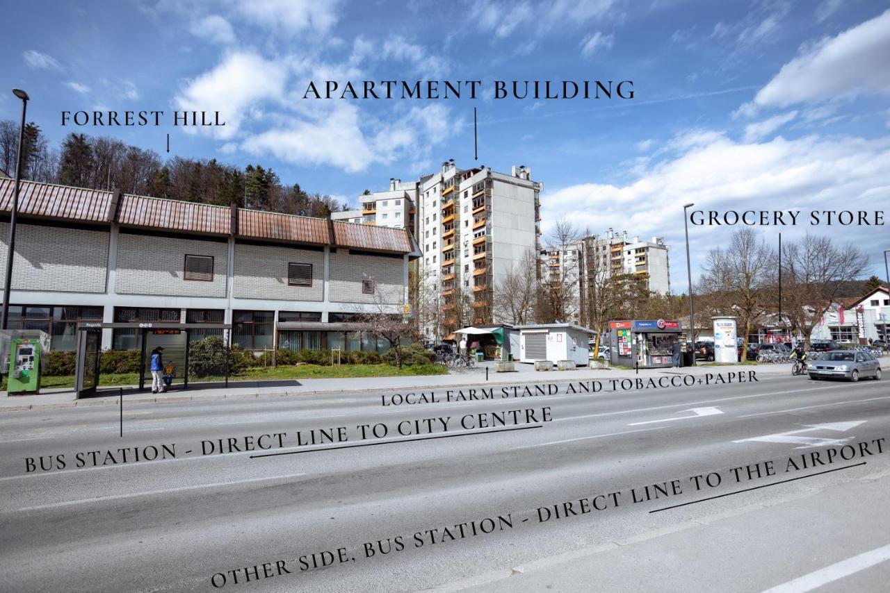 Elegant 1-Bedroom Apartment Near Hill Forest Ljubljana Kültér fotó